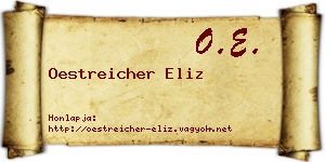 Oestreicher Eliz névjegykártya
